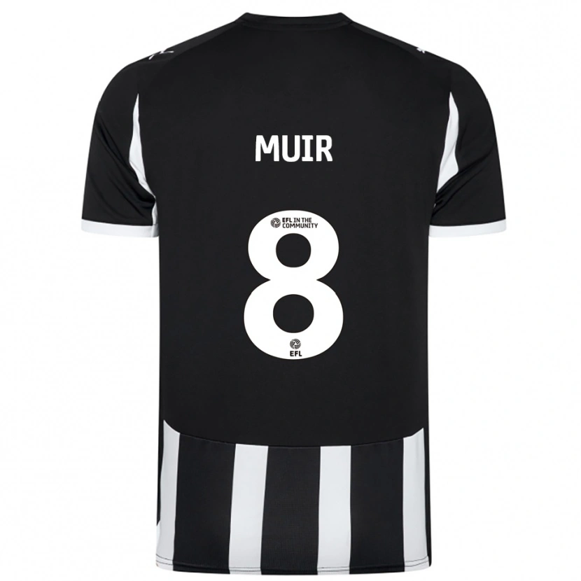 Danxen Kinder Kameron Muir #8 Schwarz Weiß Heimtrikot Trikot 2025/26 T-Shirt Schweiz