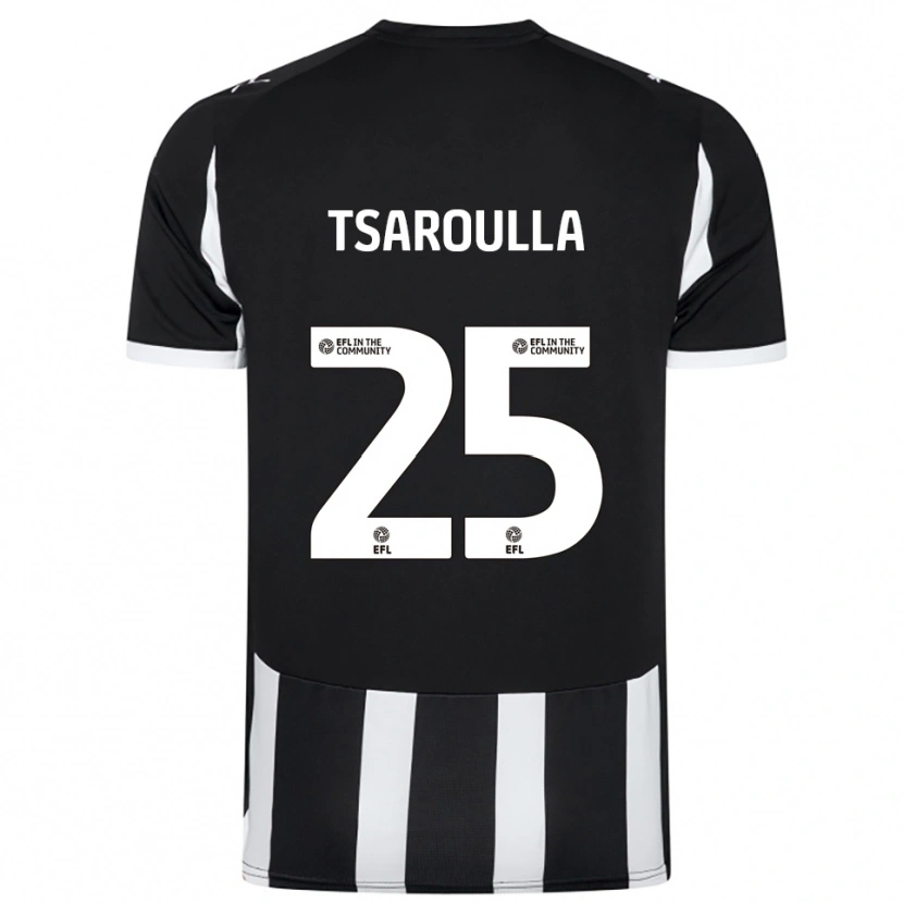 Danxen Kinder Nick Tsaroulla #25 Schwarz Weiß Heimtrikot Trikot 2025/26 T-Shirt Schweiz
