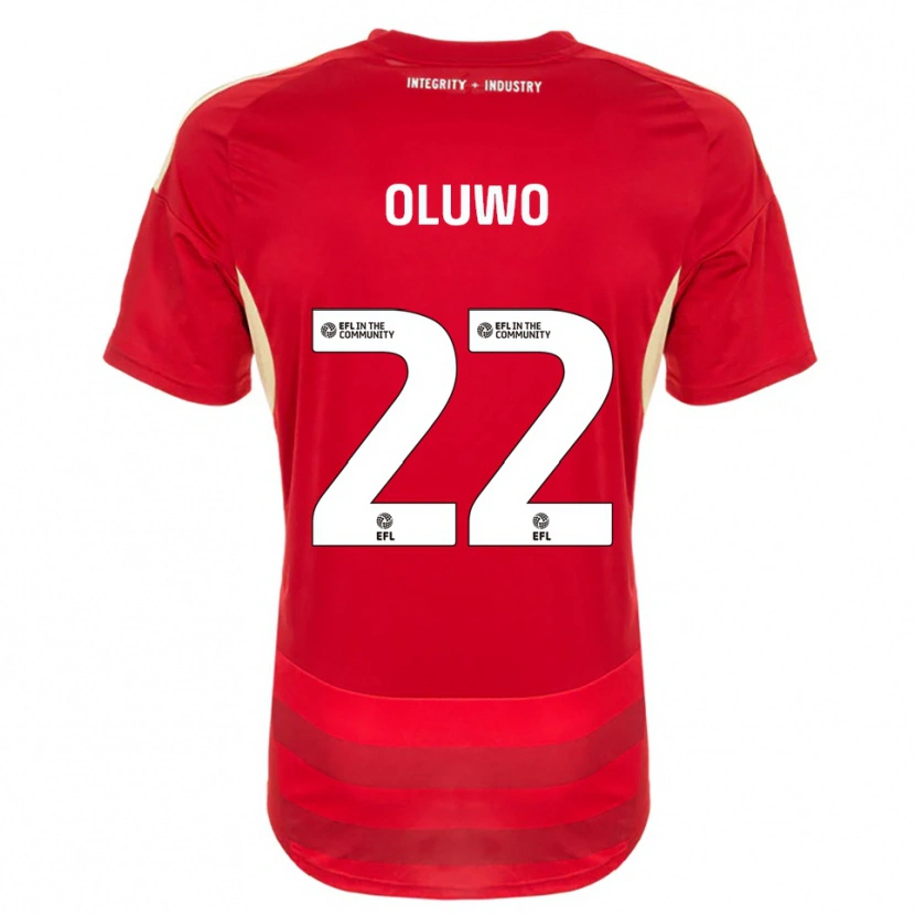 Danxen Kinder Adebola Oluwo #22 Rot Weiß Heimtrikot Trikot 2025/26 T-Shirt Schweiz