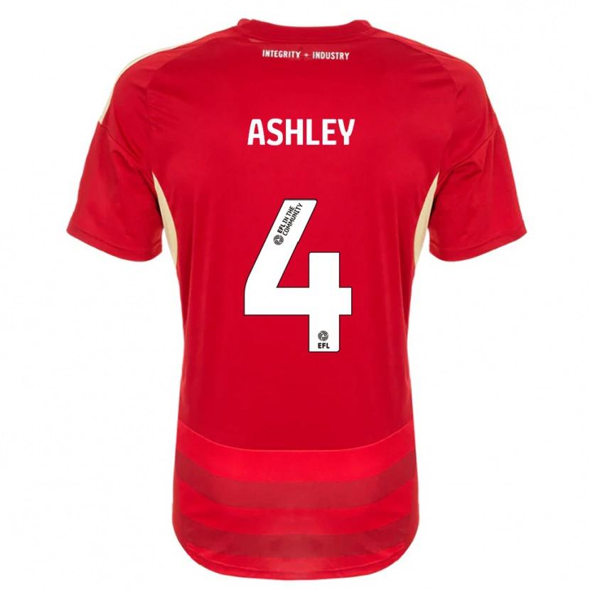 Danxen Kinder Ossama Ashley #4 Rot Weiß Heimtrikot Trikot 2025/26 T-Shirt Schweiz