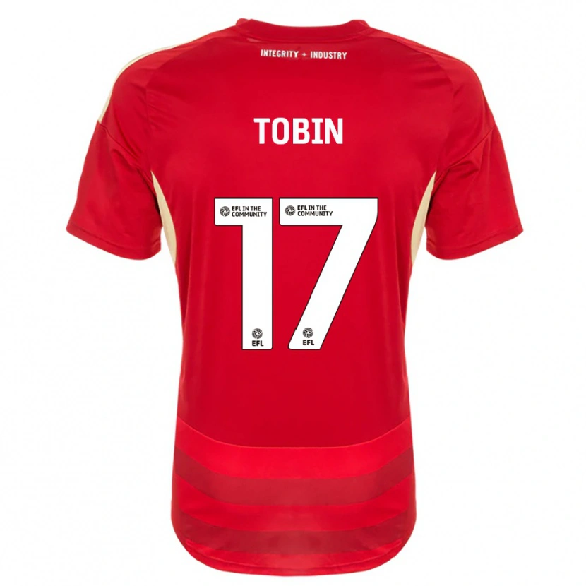 Danxen Kinder Laura Tobin #17 Rot Weiß Heimtrikot Trikot 2025/26 T-Shirt Schweiz