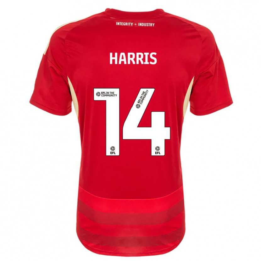 Danxen Kinder Kadeem Harris #14 Rot Weiß Heimtrikot Trikot 2025/26 T-Shirt Schweiz