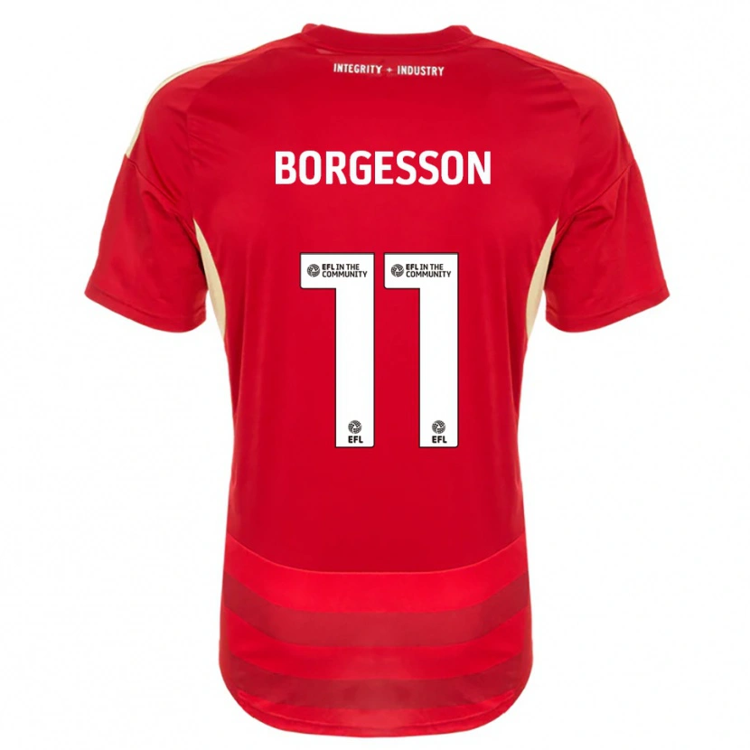 Danxen Kinder Blayz Borgesson #11 Rot Weiß Heimtrikot Trikot 2025/26 T-Shirt Schweiz