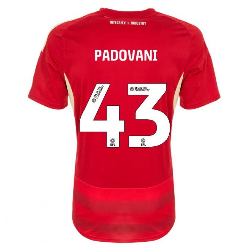 Danxen Kinder Bruno Padovani #43 Rot Weiß Heimtrikot Trikot 2025/26 T-Shirt Schweiz