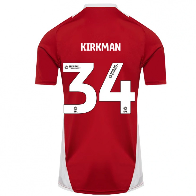 Danxen Kinder Billy Kirkman #34 Rot Weiß Gold Heimtrikot Trikot 2025/26 T-Shirt Schweiz