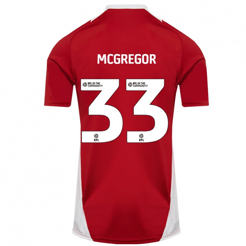 Danxen Kinder Joel Mcgregor #33 Rot Weiß Gold Heimtrikot Trikot 2025/26 T-Shirt Schweiz