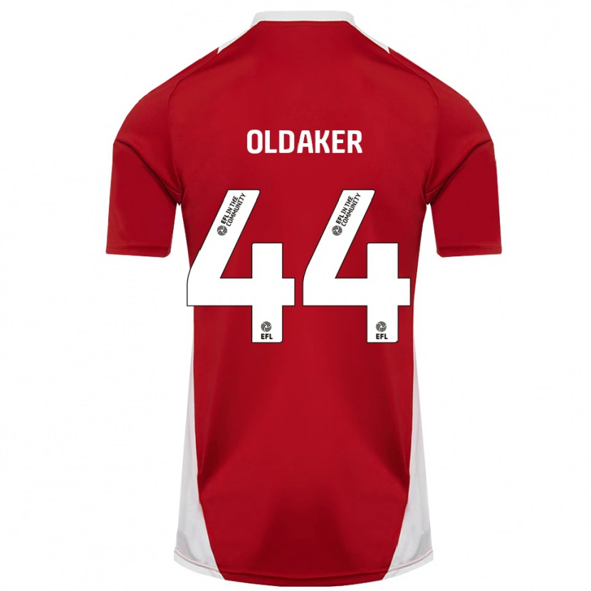 Danxen Kinder Darren Oldaker #44 Rot Weiß Gold Heimtrikot Trikot 2025/26 T-Shirt Schweiz