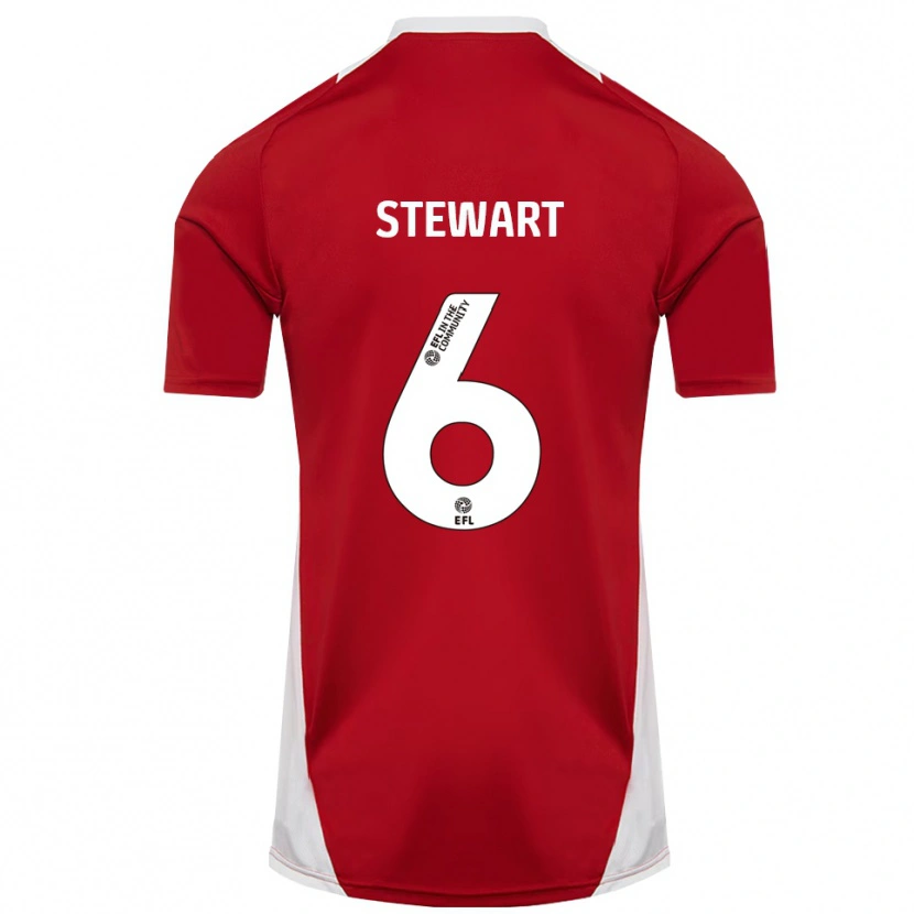 Danxen Kinder Alistair Stewart #6 Rot Weiß Gold Heimtrikot Trikot 2025/26 T-Shirt Schweiz