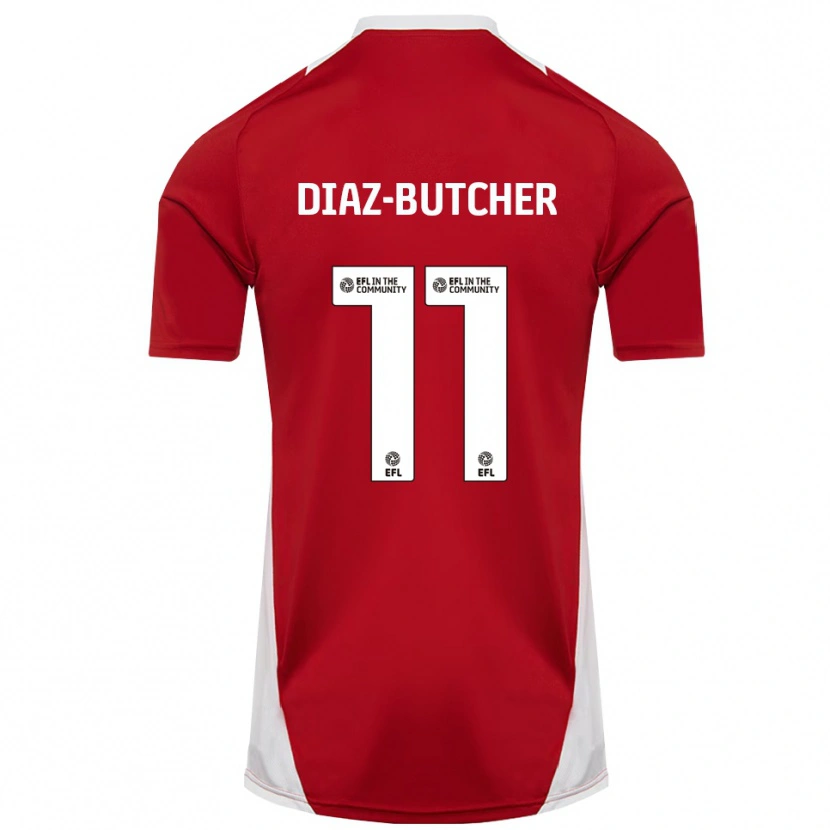 Danxen Kinder Helena Diaz-Butcher #11 Rot Weiß Gold Heimtrikot Trikot 2025/26 T-Shirt Schweiz