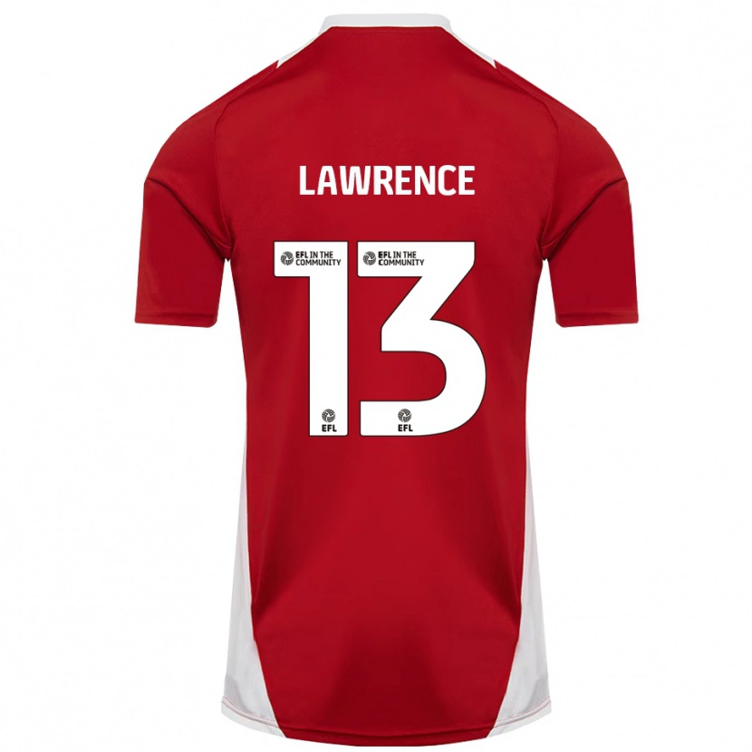 Danxen Kinder Charlie Lawrence #13 Rot Weiß Gold Heimtrikot Trikot 2025/26 T-Shirt Schweiz