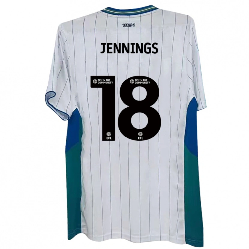 Danxen Kinder Connor Jennings #18 Weiß Grün Blau Heimtrikot Trikot 2025/26 T-Shirt Schweiz