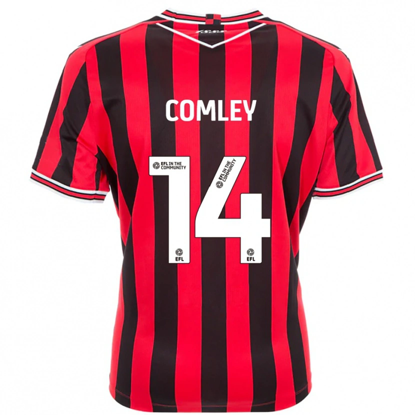 Danxen Kinder Brandon Comley #14 Rot Schwarz Heimtrikot Trikot 2025/26 T-Shirt Schweiz