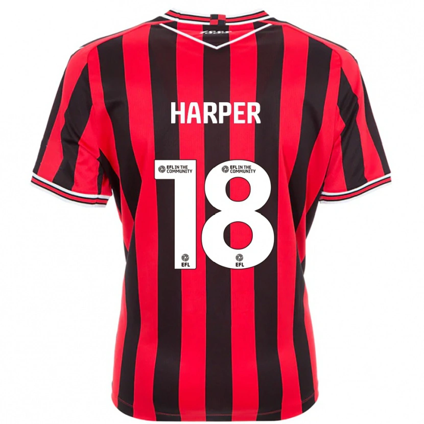 Danxen Kinder Vincent Harper #18 Rot Schwarz Heimtrikot Trikot 2025/26 T-Shirt Schweiz