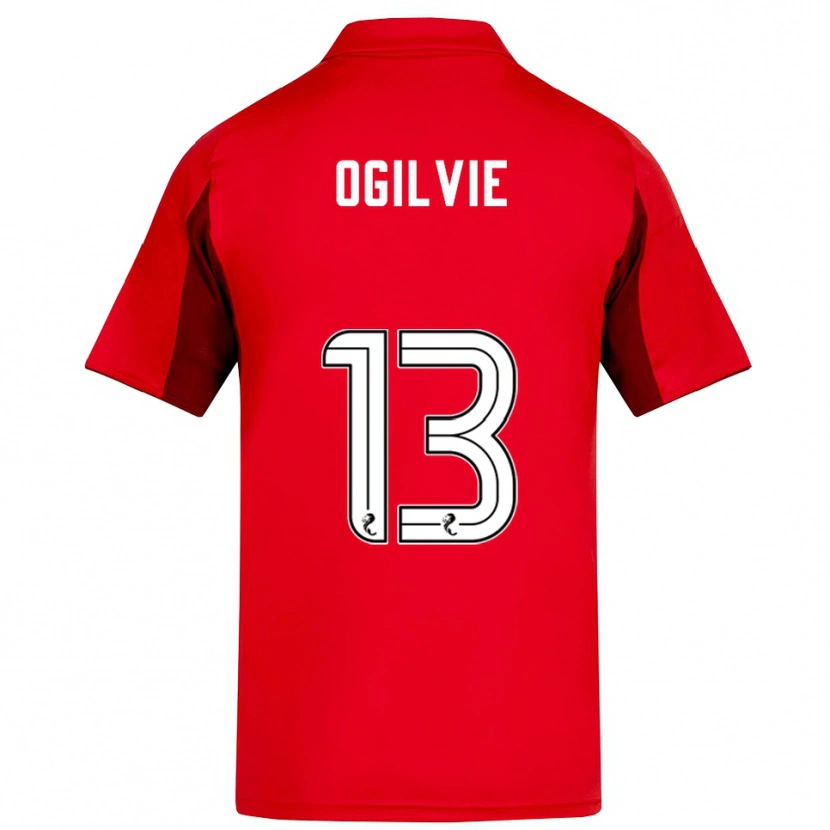 Danxen Kinder Francesca Ogilvie #13 Rot Burgunderrot Heimtrikot Trikot 2025/26 T-Shirt Schweiz