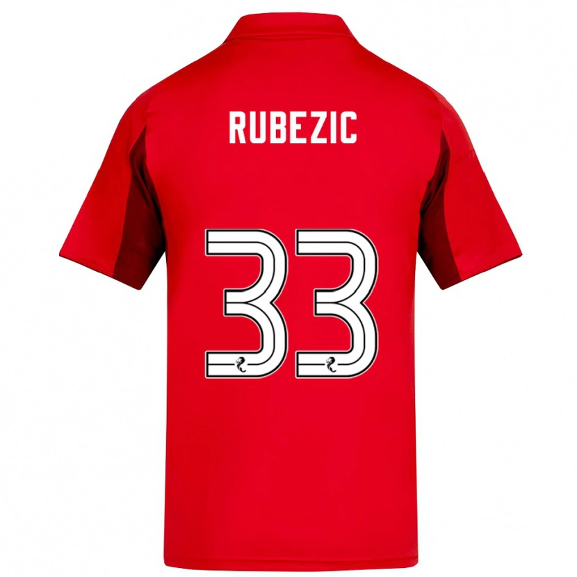 Danxen Kinder Slobodan Rubezic #33 Rot Burgunderrot Heimtrikot Trikot 2025/26 T-Shirt Schweiz