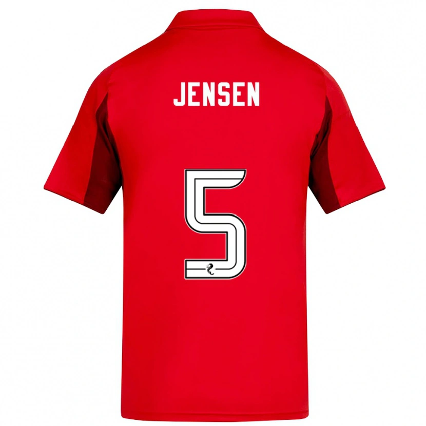 Danxen Kinder Richard Jensen #5 Rot Burgunderrot Heimtrikot Trikot 2025/26 T-Shirt Schweiz