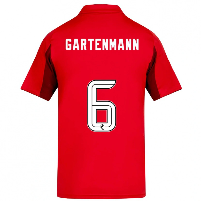 Danxen Kinder Stefan Gartenmann #6 Rot Burgunderrot Heimtrikot Trikot 2025/26 T-Shirt Schweiz