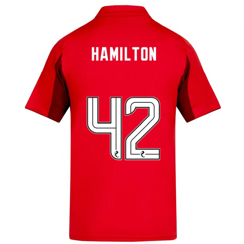Danxen Kinder Brendan Hamilton #42 Rot Burgunderrot Heimtrikot Trikot 2025/26 T-Shirt Schweiz