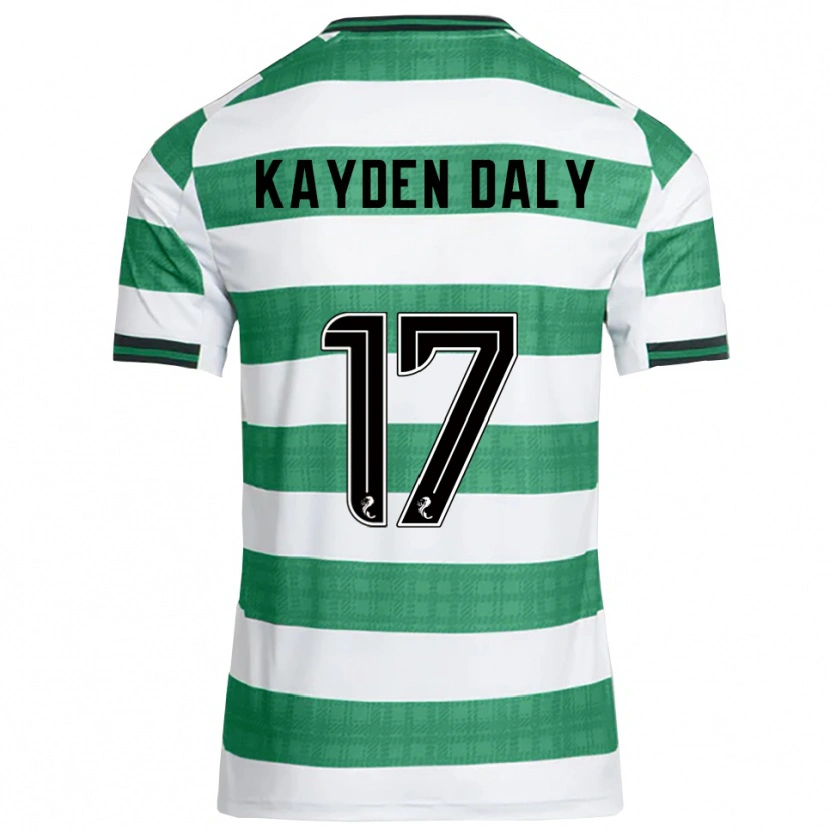 Danxen Kinder Kayden Daly #17 Grün Weiß Heimtrikot Trikot 2025/26 T-Shirt Schweiz