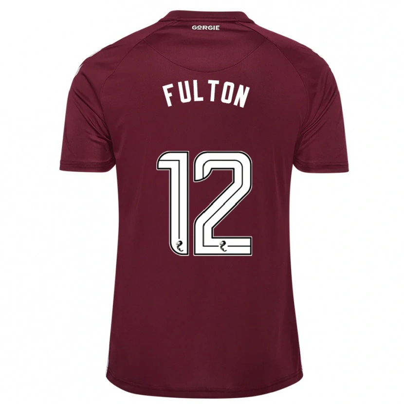Danxen Kinder Ryan Fulton #12 Burgunderrot Weiß Heimtrikot Trikot 2025/26 T-Shirt Schweiz