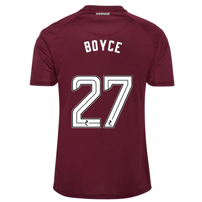 Danxen Kinder Liam Boyce #27 Burgunderrot Weiß Heimtrikot Trikot 2025/26 T-Shirt Schweiz