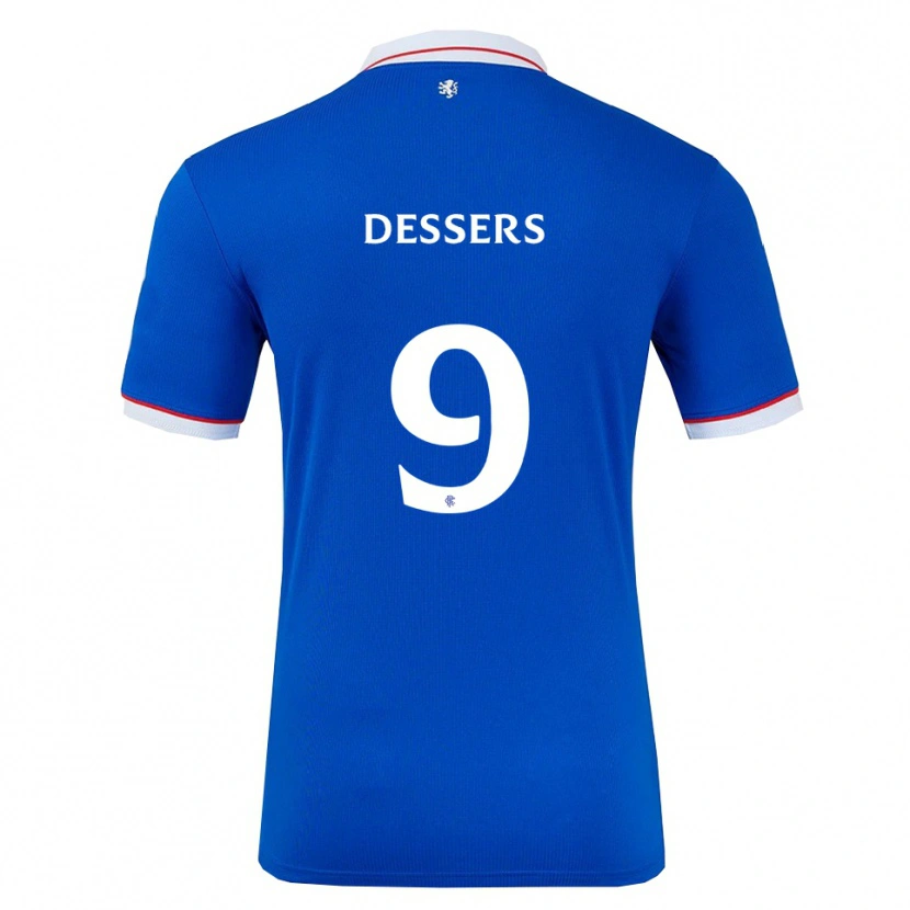 Danxen Kinder Cyriel Dessers #9 Blau Weiß Heimtrikot Trikot 2025/26 T-Shirt Schweiz