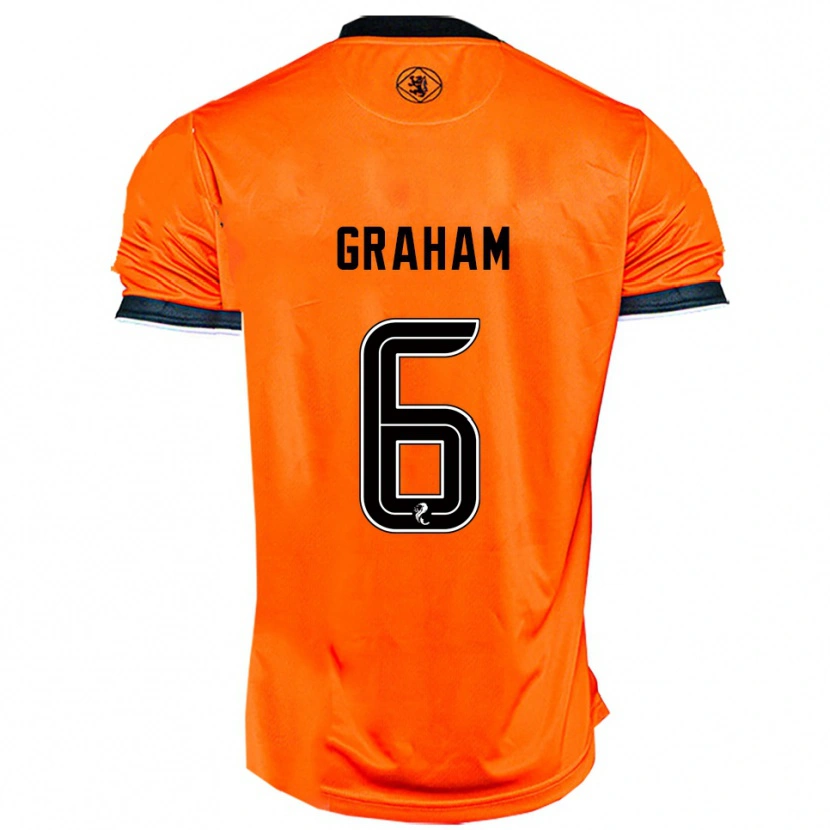 Danxen Kinder Ross Graham #6 Orange Schwarz Heimtrikot Trikot 2025/26 T-Shirt Schweiz