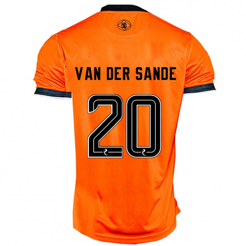 Danxen Kinder Jort Van Der Sande #20 Orange Schwarz Heimtrikot Trikot 2025/26 T-Shirt Schweiz