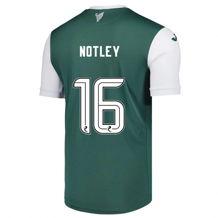 Danxen Kinder Ellis Notley #16 Grün Weiß Heimtrikot Trikot 2025/26 T-Shirt Schweiz