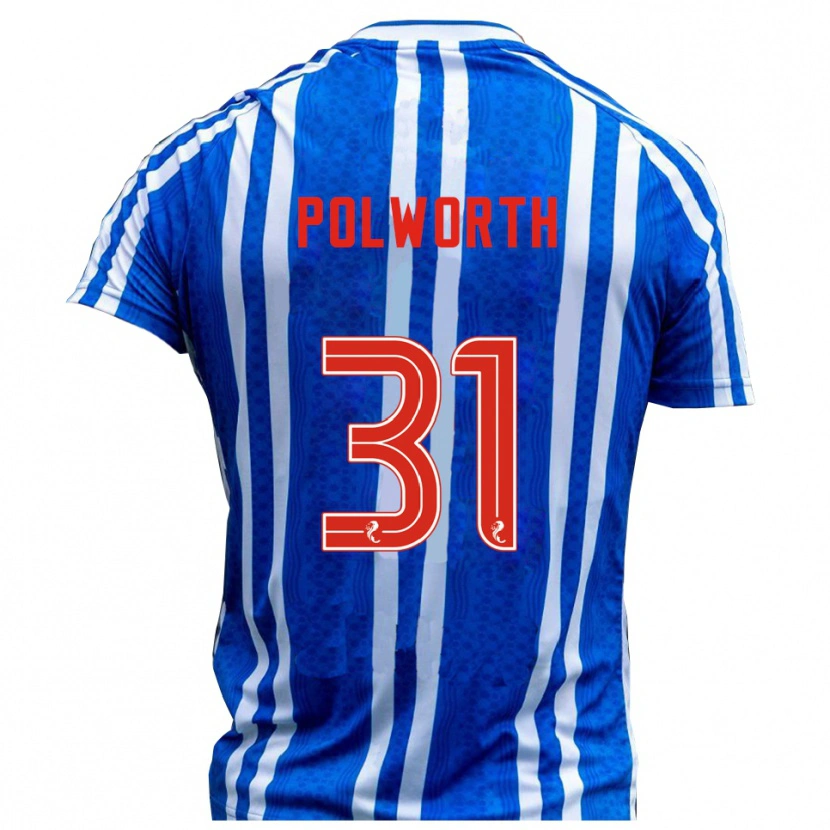 Danxen Kinder Liam Polworth #31 Blau Weiß Heimtrikot Trikot 2025/26 T-Shirt Schweiz