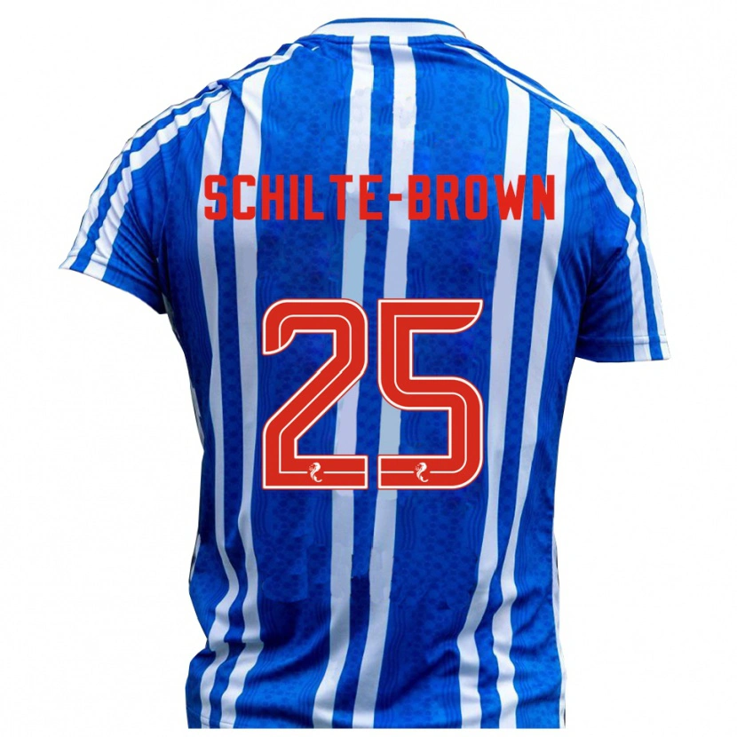 Danxen Kinder Ethan Schilte-Brown #25 Blau Weiß Heimtrikot Trikot 2025/26 T-Shirt Schweiz
