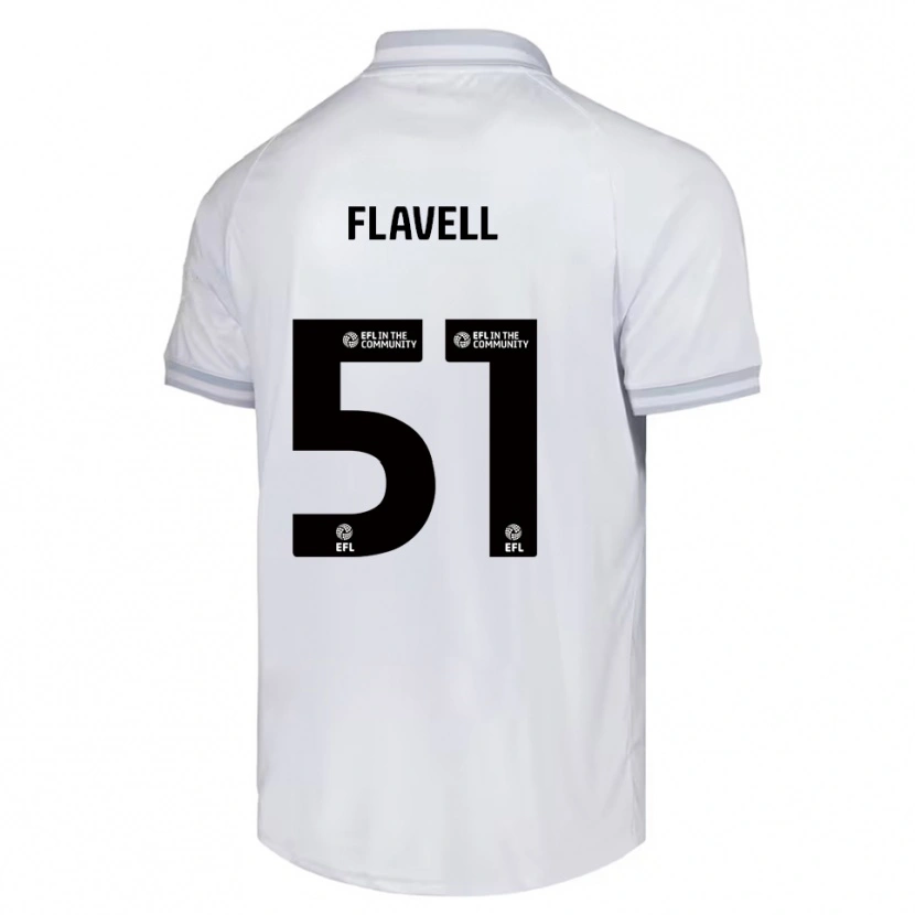Danxen Kinder Kieren Flavell #51 Weiß Grau Schwarz Auswärtstrikot Trikot 2025/26 T-Shirt Schweiz