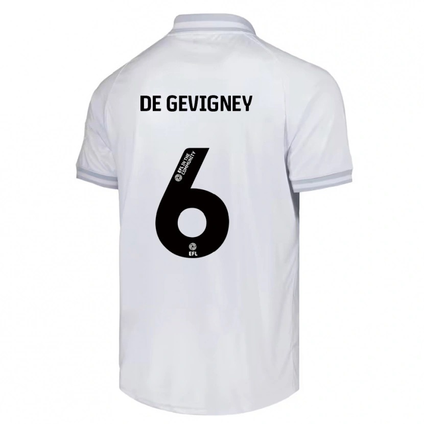 Danxen Kinder Maël De Gevigney #6 Weiß Grau Schwarz Auswärtstrikot Trikot 2025/26 T-Shirt Schweiz