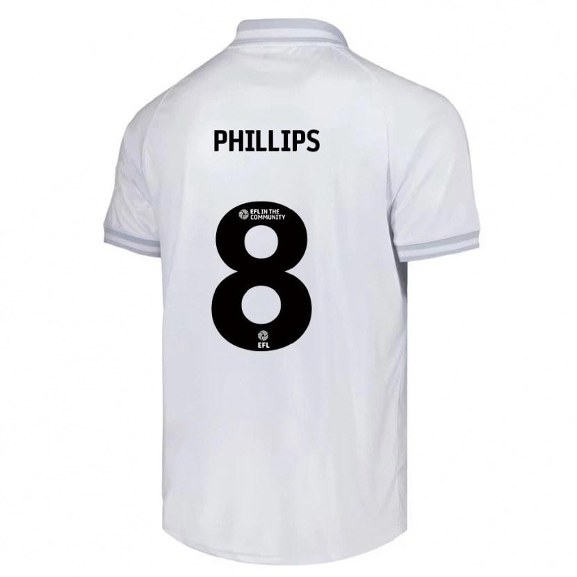 Danxen Kinder Adam Phillips #8 Weiß Grau Schwarz Auswärtstrikot Trikot 2025/26 T-Shirt Schweiz