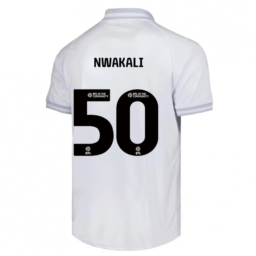 Danxen Kinder Kelechi Nwakali #50 Weiß Grau Schwarz Auswärtstrikot Trikot 2025/26 T-Shirt Schweiz