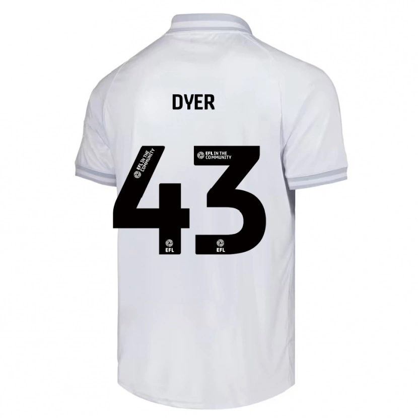 Danxen Kinder Josiah Dyer #43 Weiß Grau Schwarz Auswärtstrikot Trikot 2025/26 T-Shirt Schweiz