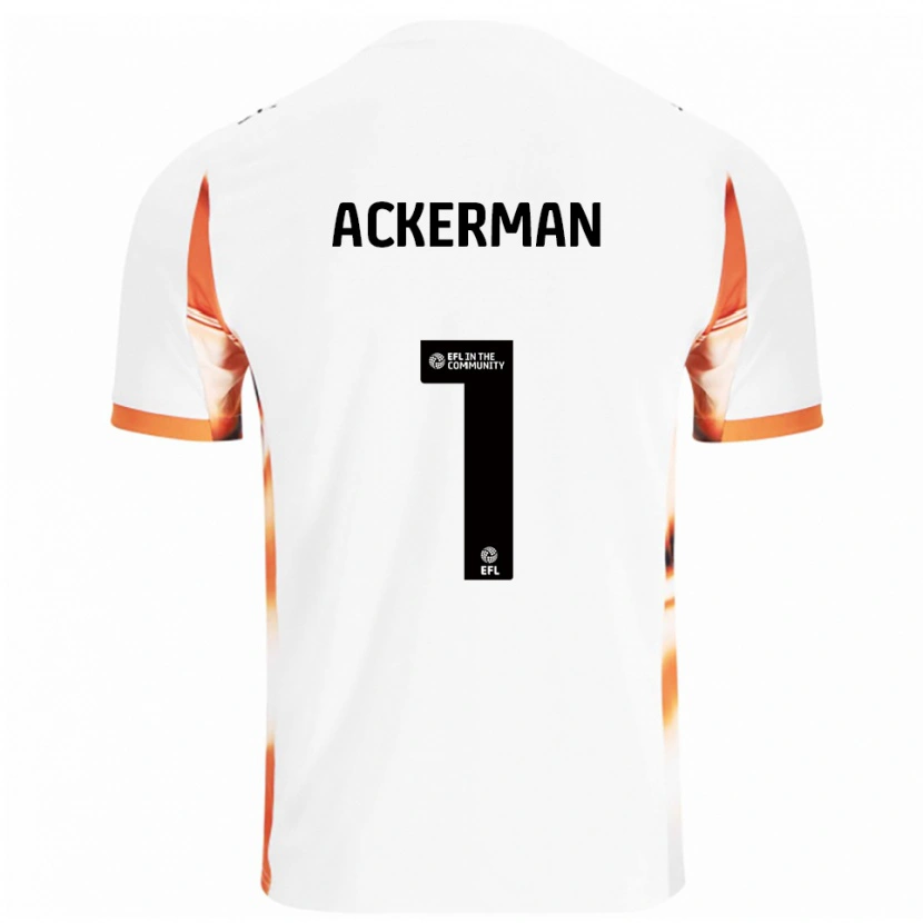 Danxen Kinder Emily Ackerman #1 Weiß Orange Schwarz Auswärtstrikot Trikot 2025/26 T-Shirt Schweiz
