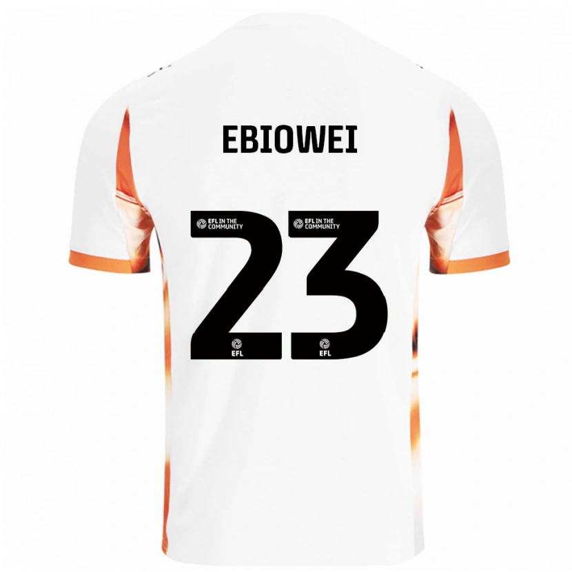 Danxen Kinder Malcolm Ebiowei #23 Weiß Orange Schwarz Auswärtstrikot Trikot 2025/26 T-Shirt Schweiz
