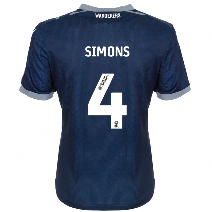Danxen Kinder Xavier Simons #4 Marine Grau Auswärtstrikot Trikot 2025/26 T-Shirt Schweiz