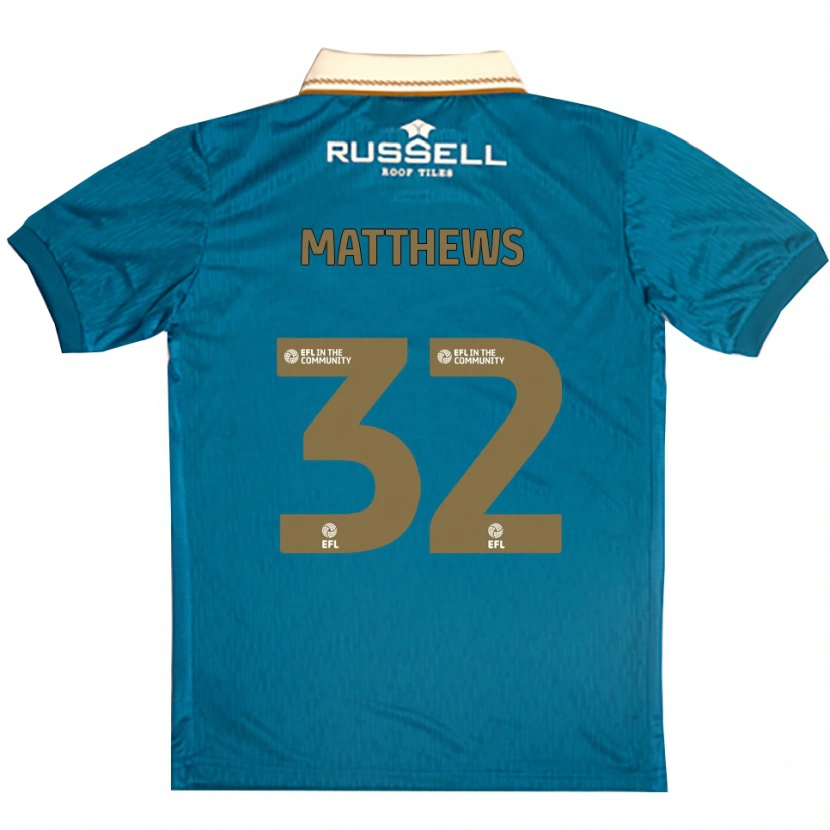 Danxen Kinder Daniel Matthews #32 Himmelblau Weiß Auswärtstrikot Trikot 2025/26 T-Shirt Schweiz