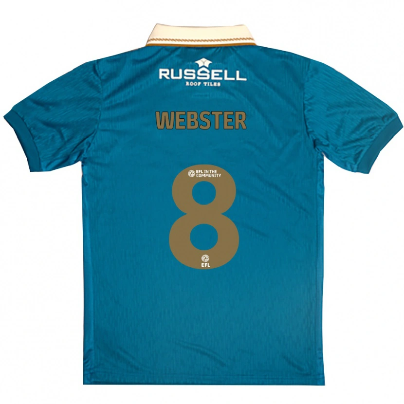 Danxen Kinder Charlie Webster #8 Himmelblau Weiß Auswärtstrikot Trikot 2025/26 T-Shirt Schweiz