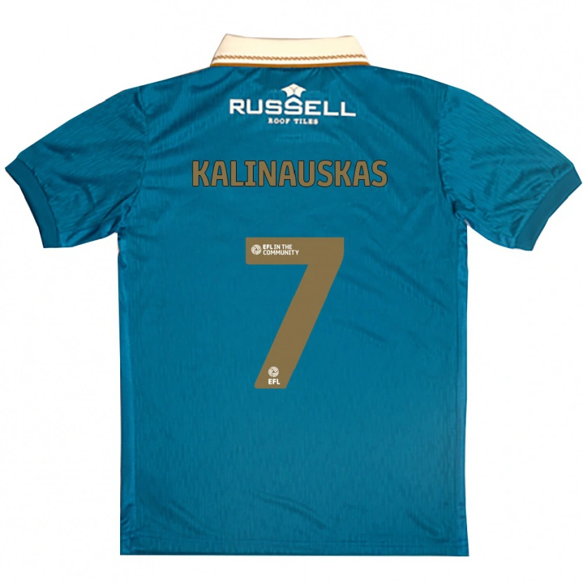 Danxen Kinder Tomas Kalinauskas #7 Himmelblau Weiß Auswärtstrikot Trikot 2025/26 T-Shirt Schweiz