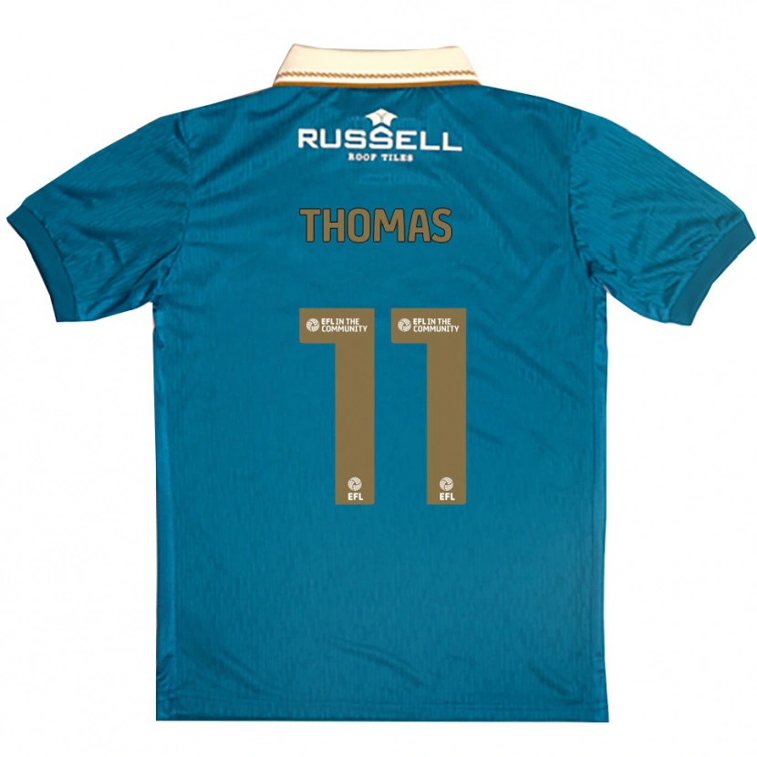 Danxen Kinder Shanae Thomas #11 Himmelblau Weiß Auswärtstrikot Trikot 2025/26 T-Shirt Schweiz