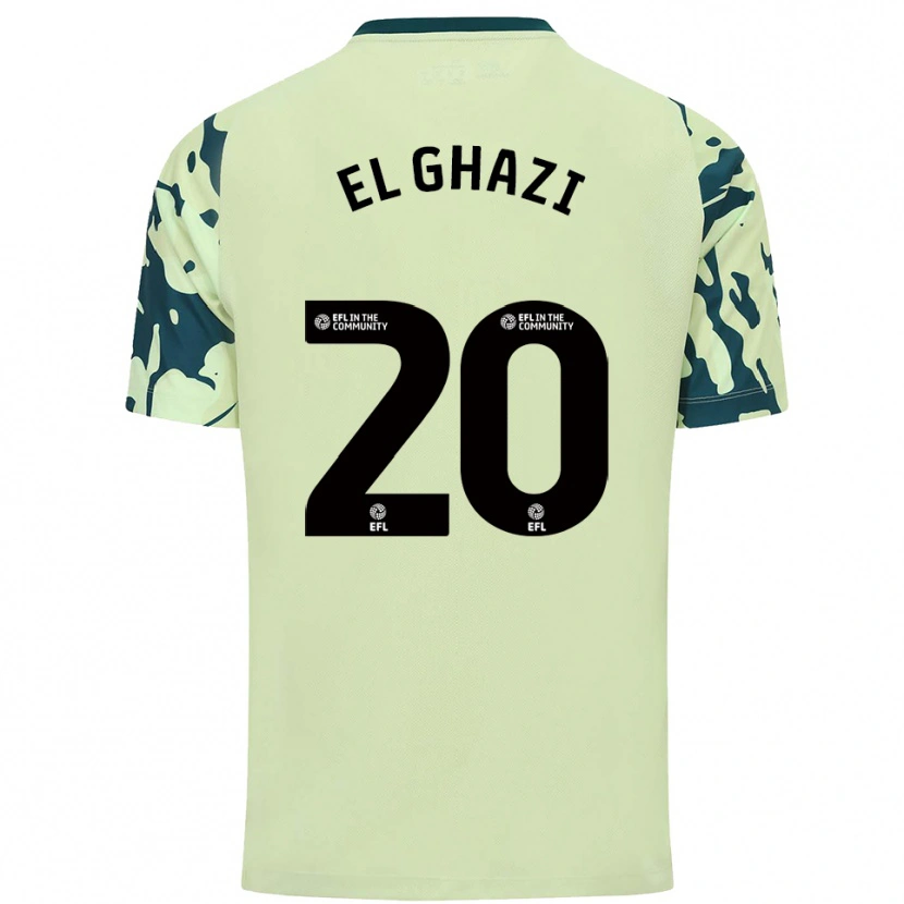 Danxen Kinder Anwar El Ghazi #20 Dunkelgrün Auswärtstrikot Trikot 2025/26 T-Shirt Schweiz
