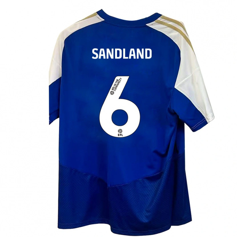 Danxen Kinder Jessica Sandland #6 Blau Weiß Gold Auswärtstrikot Trikot 2025/26 T-Shirt Schweiz