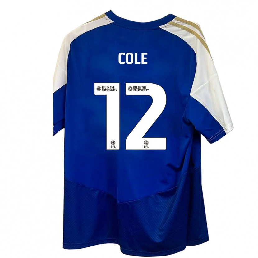 Danxen Kinder Reece Cole #12 Blau Weiß Gold Auswärtstrikot Trikot 2025/26 T-Shirt Schweiz
