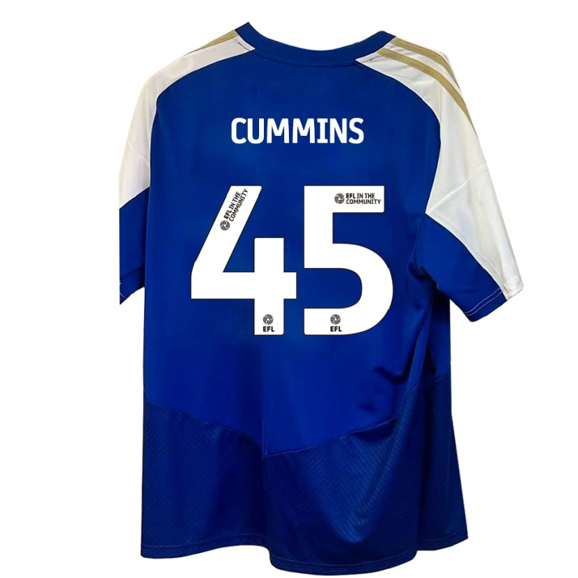 Danxen Kinder Charlie Cummins #45 Blau Weiß Gold Auswärtstrikot Trikot 2025/26 T-Shirt Schweiz
