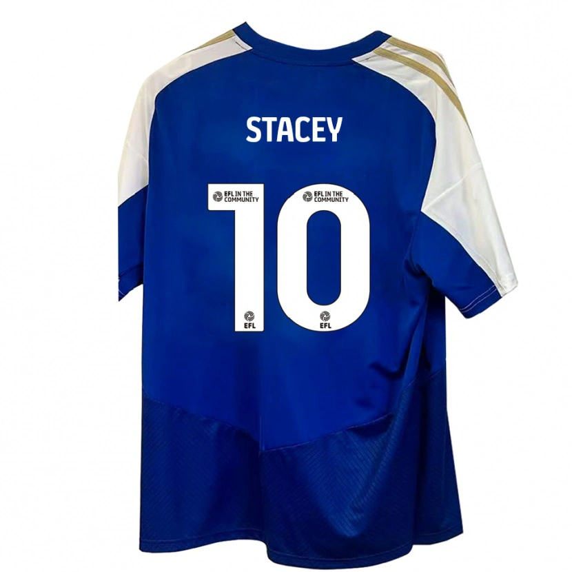 Danxen Kinder Sarah Stacey #10 Blau Weiß Gold Auswärtstrikot Trikot 2025/26 T-Shirt Schweiz
