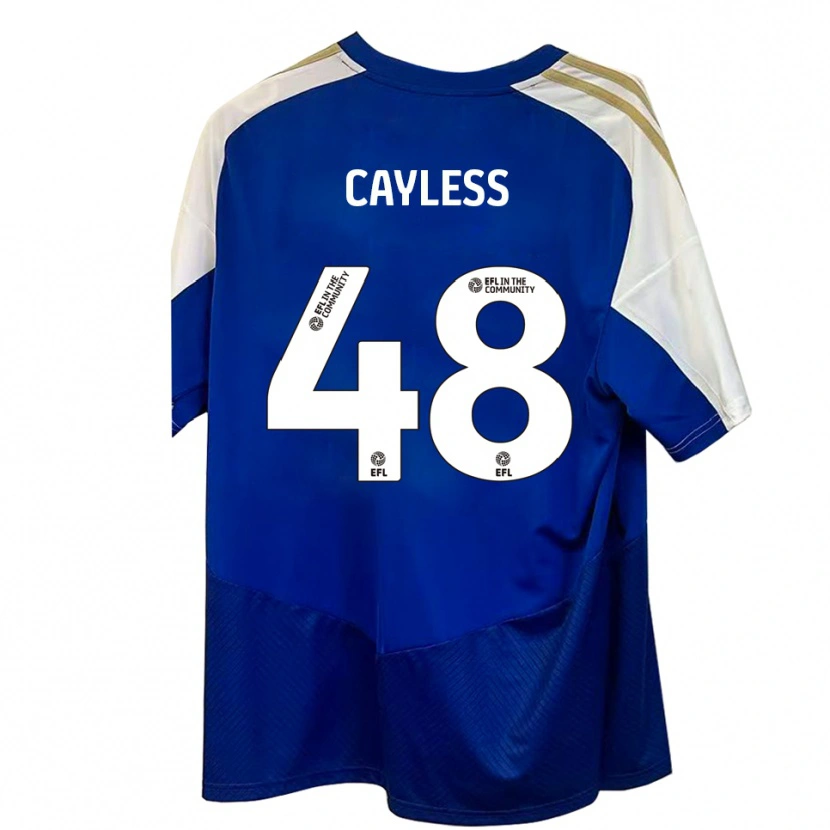 Danxen Kinder Louie Cayless #48 Blau Weiß Gold Auswärtstrikot Trikot 2025/26 T-Shirt Schweiz