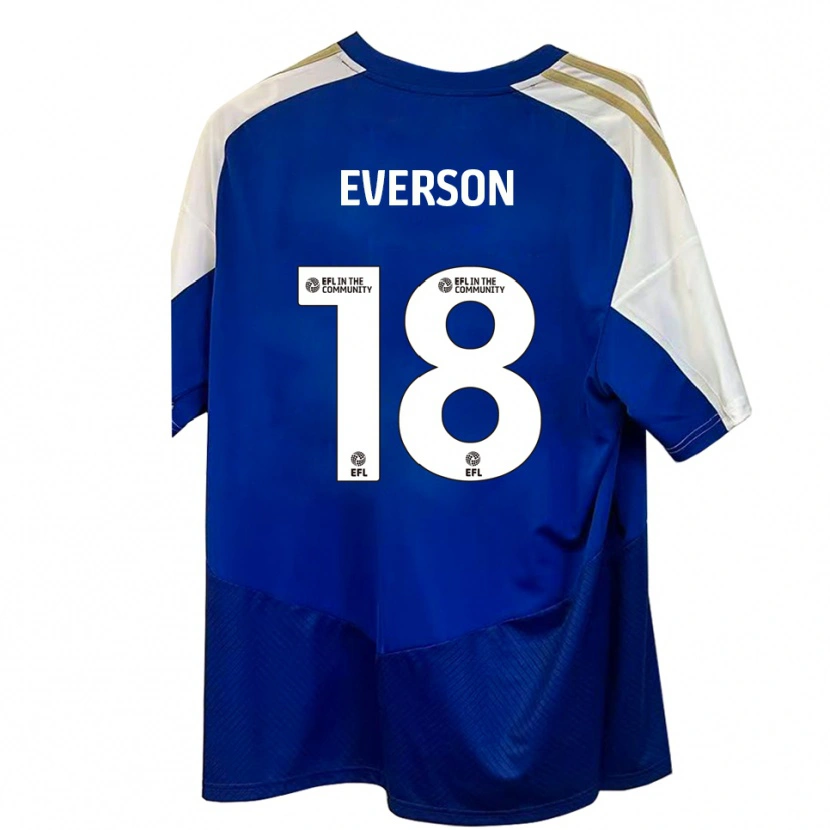 Danxen Kinder Beth Everson #18 Blau Weiß Gold Auswärtstrikot Trikot 2025/26 T-Shirt Schweiz